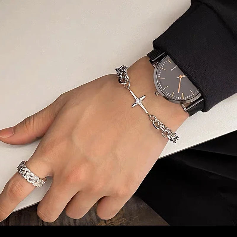 Vintage Star Multilayered Chain Bracelet