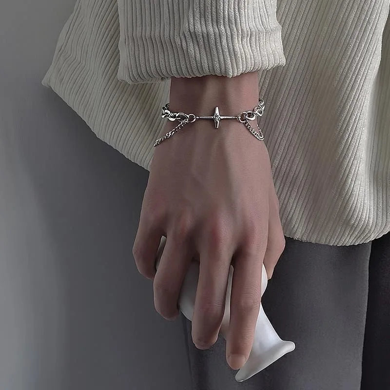 Vintage Star Multilayered Chain Bracelet