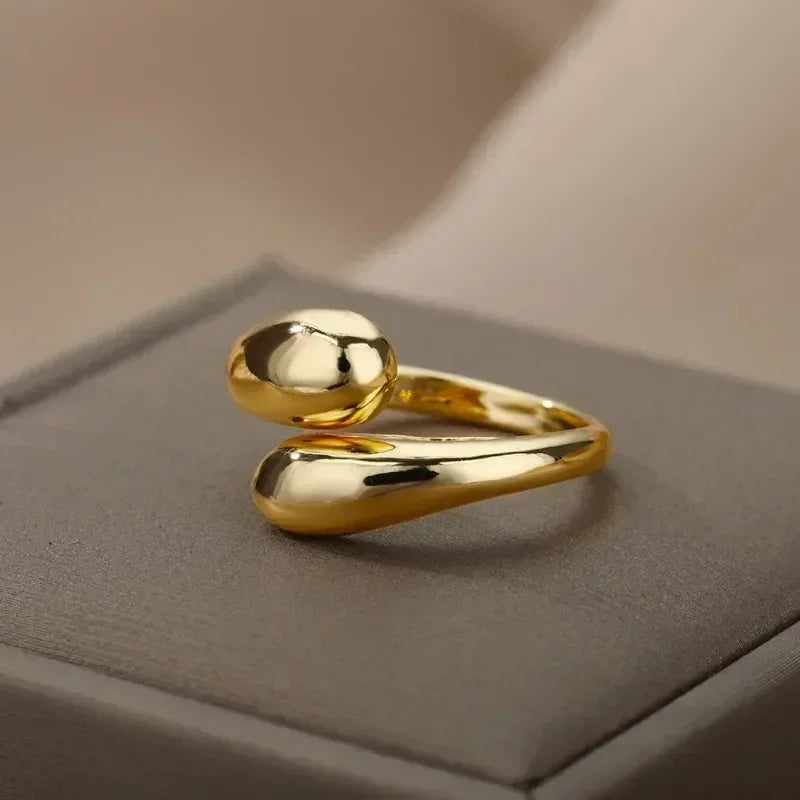 Double Ball Bead Ring for Women