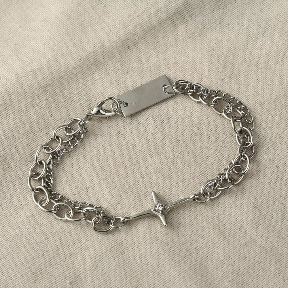 Vintage Star Multilayered Chain Bracelet