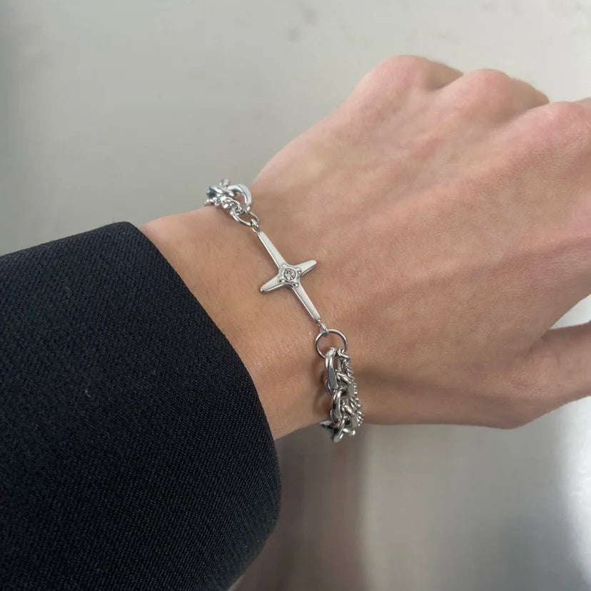 Vintage Star Multilayered Chain Bracelet