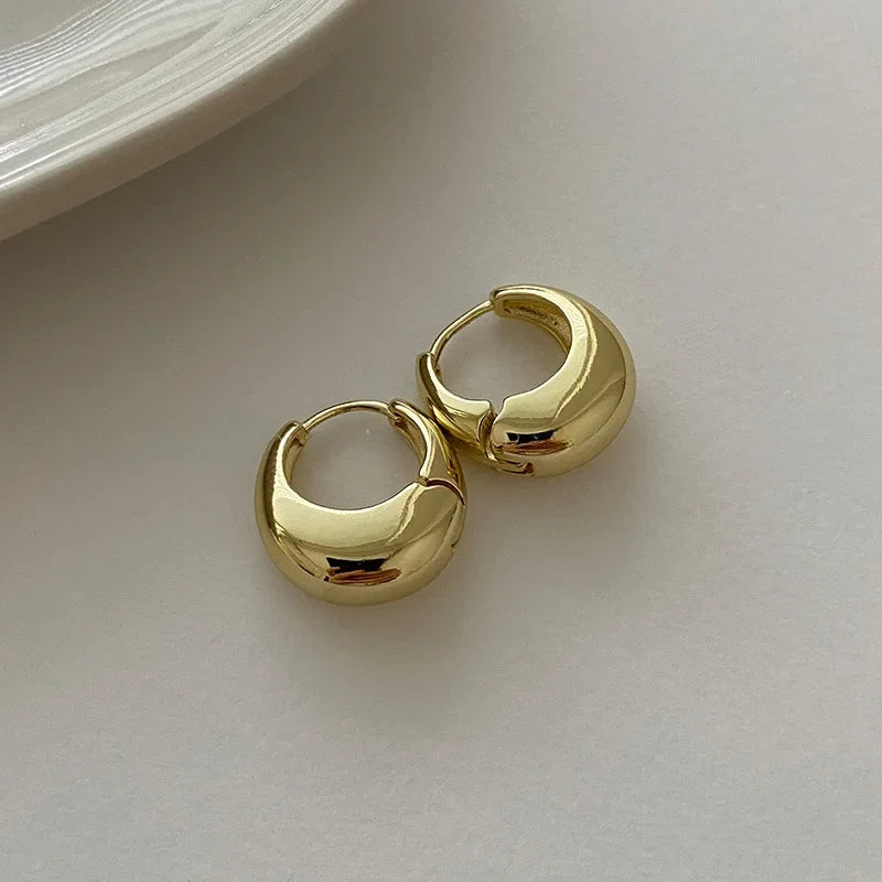 Vintage C-Shaped Hoop Earrings for Women